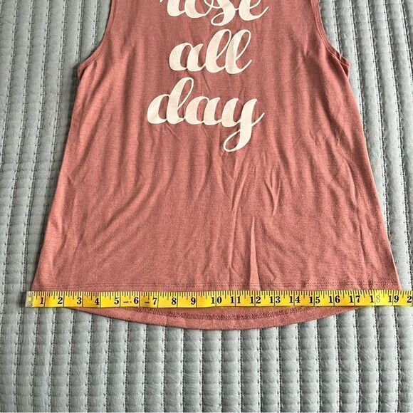 "Rosé All Day" Workout Athletic Muscle Tank Pink with White Lettering Size Small - Picture 8 of 9